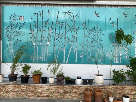 ฉลุลายไม้ไผ่ตกแต่งผนัง